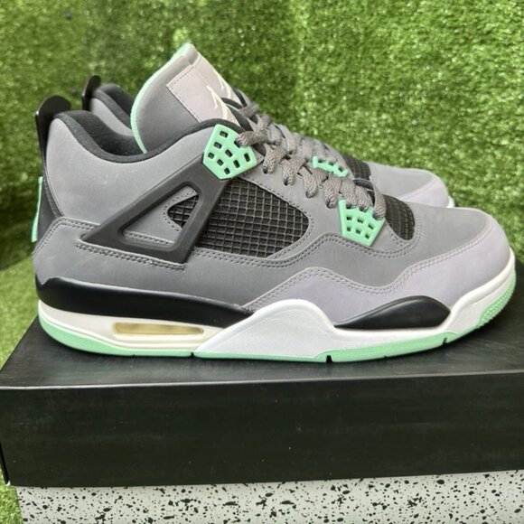 Size 11 - Jordan 4 Retro Green Glow 2013 308497-033 OG Gray Cool Infrared - Picture 5 of 5